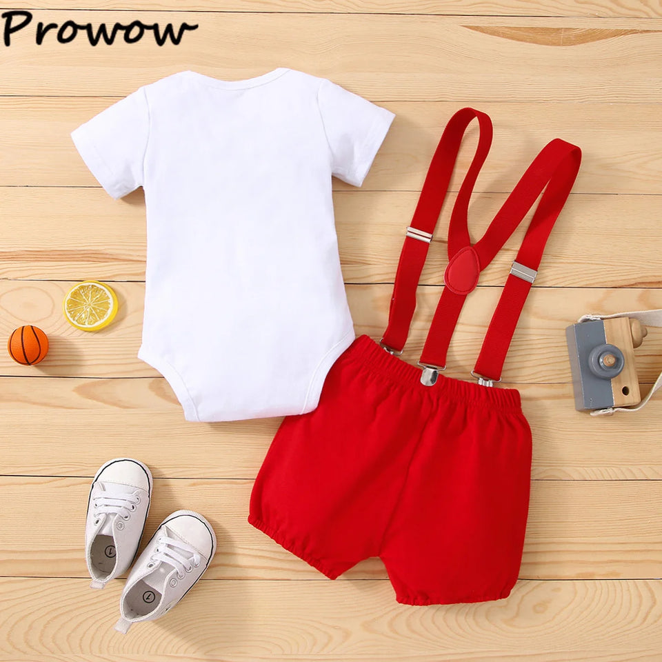 Conjunto de traje de cumpleaños para bebé niño