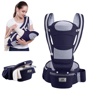 Mochila ergonómica tipo canguro para bebé, con asiento para la cadera