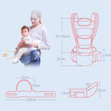 Mochila ergonómica tipo canguro para bebé, con asiento para la cadera