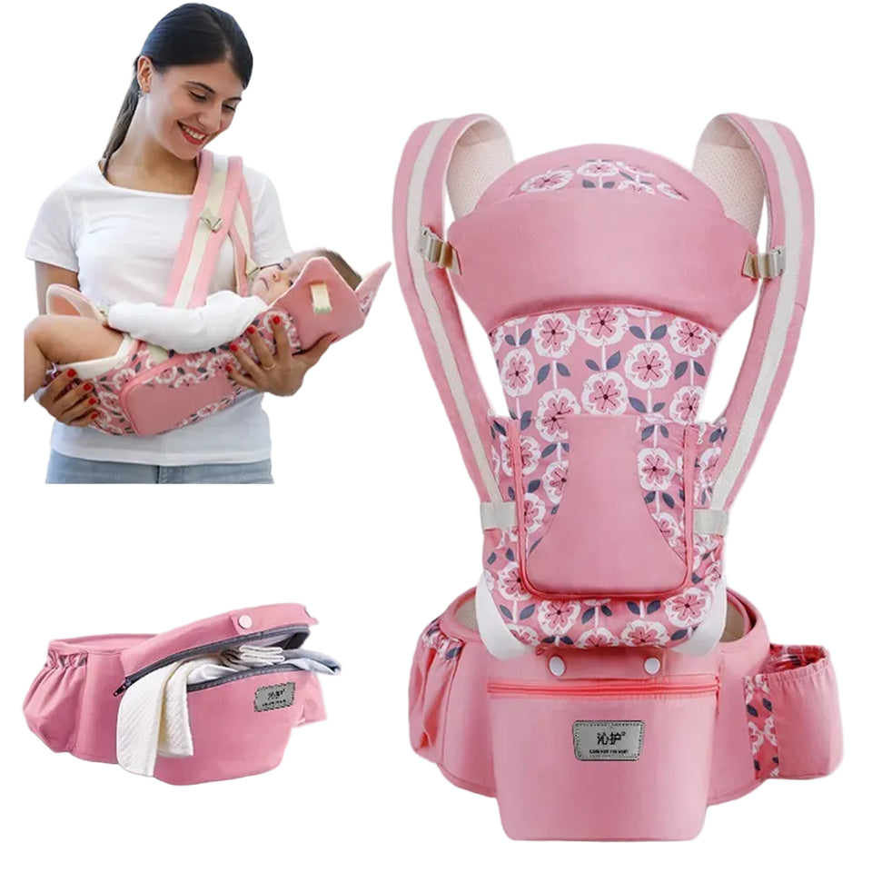 Mochila ergonómica tipo canguro para bebé, con asiento para la cadera