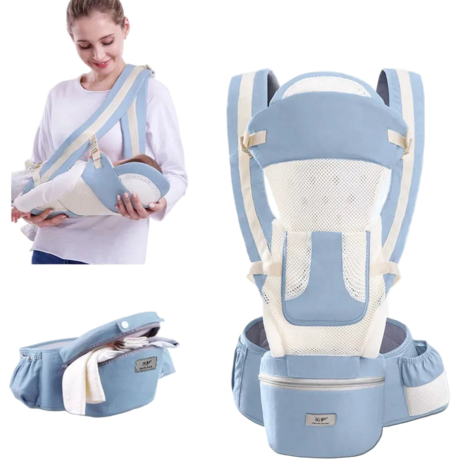 Mochila ergonómica tipo canguro para bebé, con asiento para la cadera