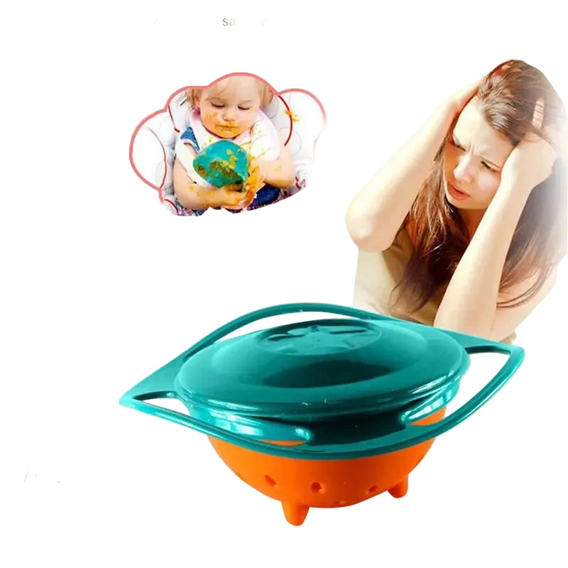 Recipiente giratorio universal con rotación de 360 grados, a prueba de derrames.
