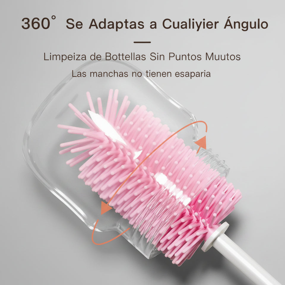 Cepillo de silicona para limpiar biberones