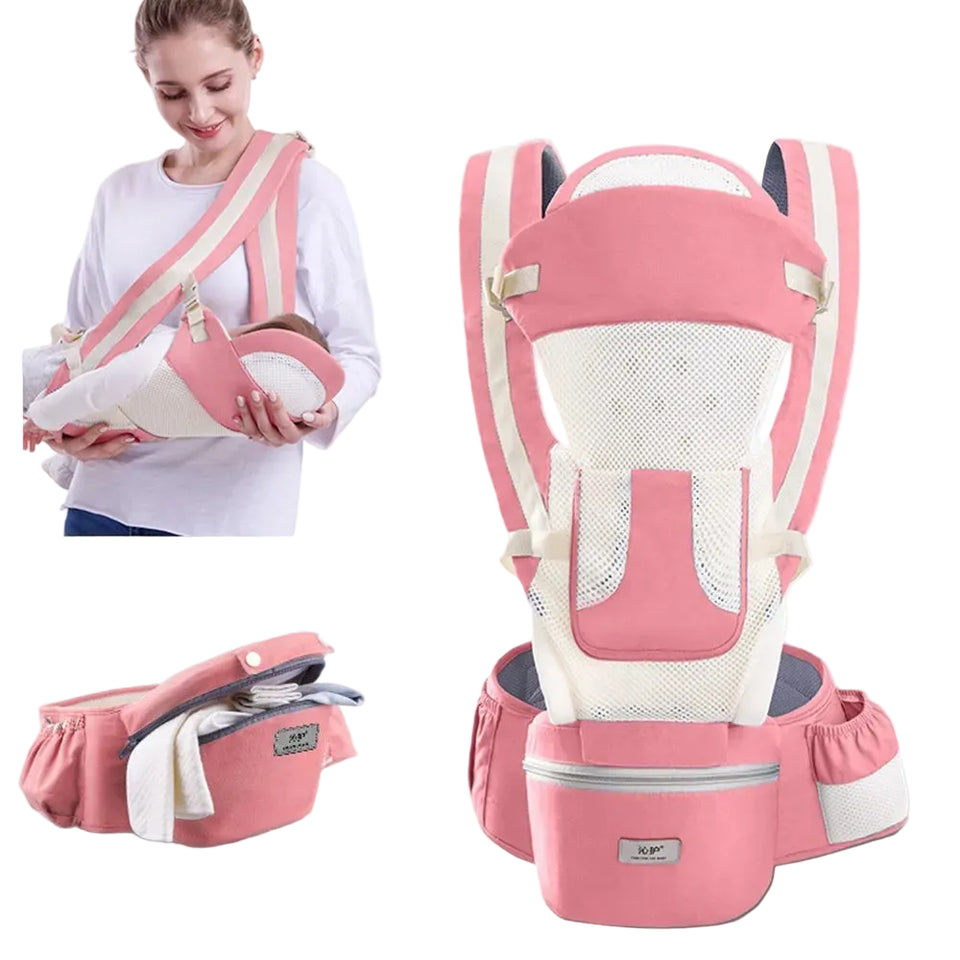 Mochila ergonómica tipo canguro para bebé, con asiento para la cadera