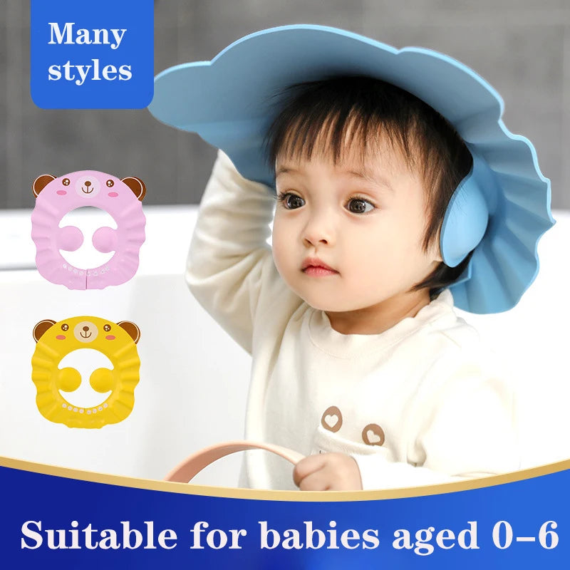 Gorro de ducha infantil suave y ajustable
