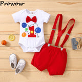 Conjunto de traje de cumpleaños para bebé niño