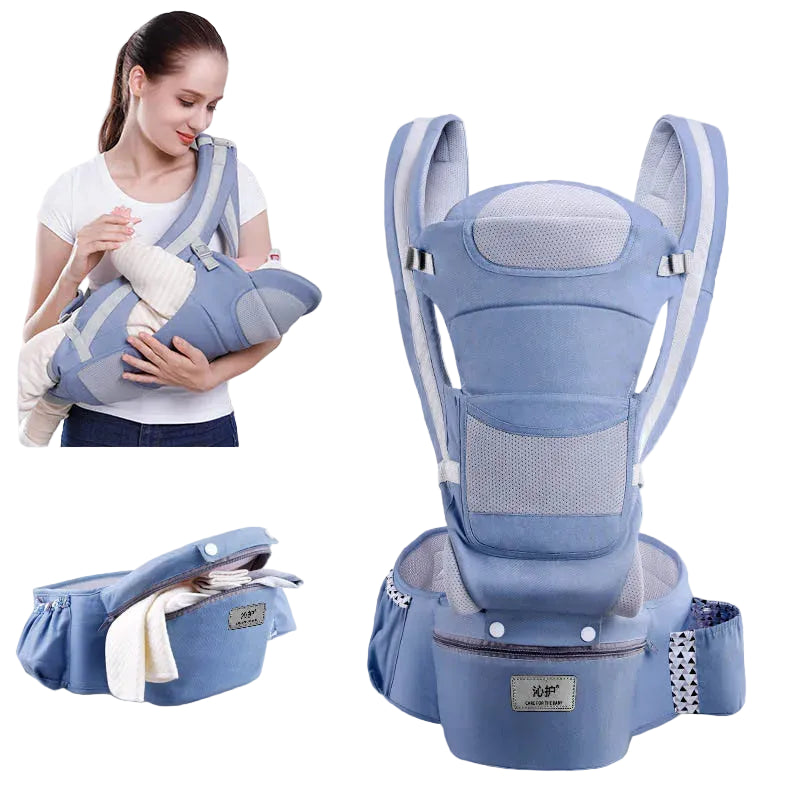 Mochila ergonómica tipo canguro para bebé, con asiento para la cadera