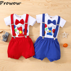 Conjunto de traje de cumpleaños para bebé niño