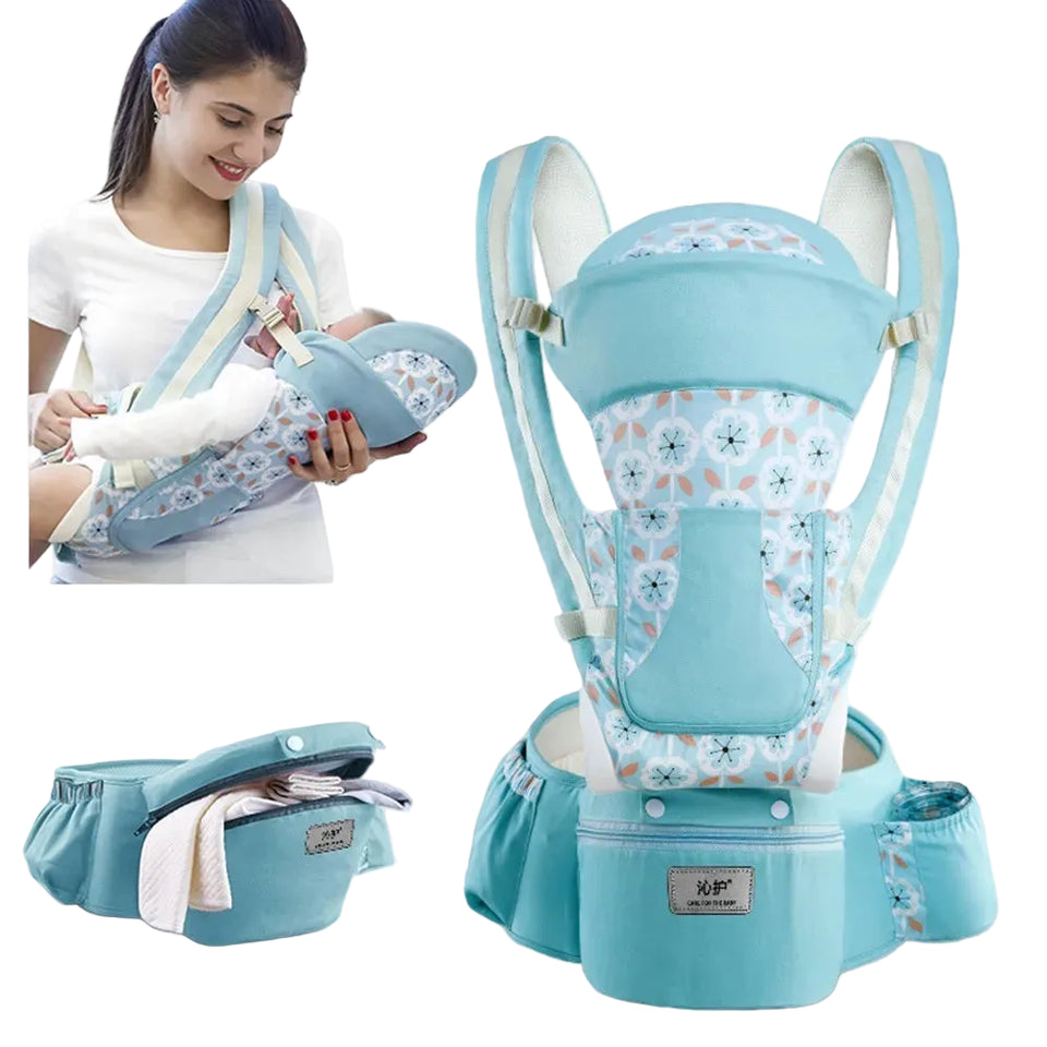 Mochila ergonómica tipo canguro para bebé, con asiento para la cadera