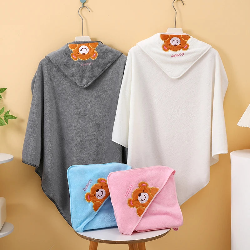 toalla de baño con capucha para bebé
