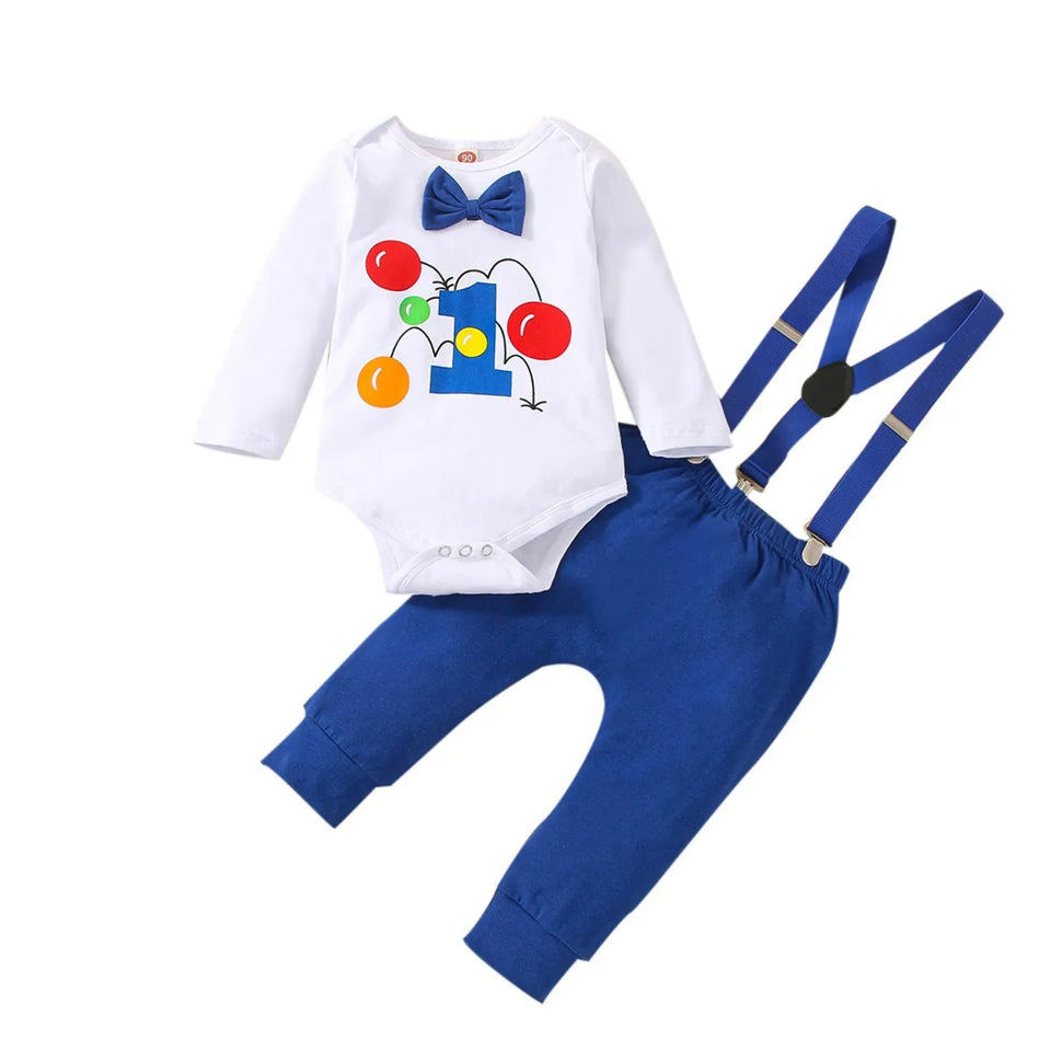 Conjunto de traje de cumpleaños para bebé niño